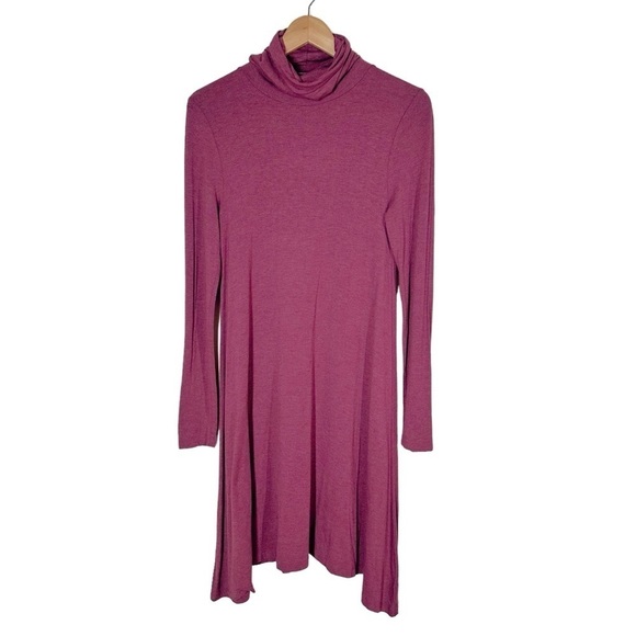 Anthropologie Turtleneck Jersey Knit Dress Asymmetric Hem Size Small - Picture 3 of 8